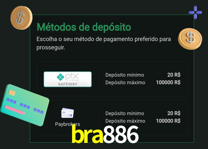 O cassino bra886 oferece uma grande variedade de métodos de pagamento
